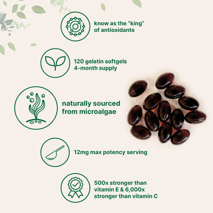 Micro Ingredients Astaxanthin 12mg with MCT Oil