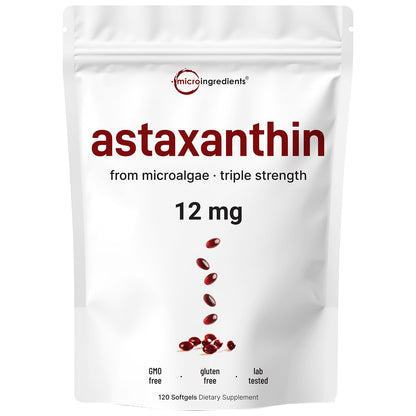 Micro Ingredients Astaxanthin 12mg with MCT Oil